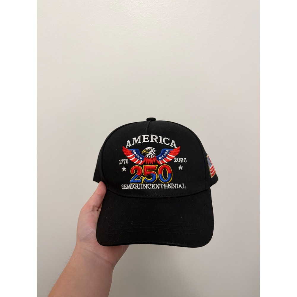 250th Anniversary of the United States (Semiquincentennial) Hat – Black – New